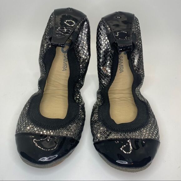 Yosi Samra Shoes - Yosi Samara Yosi Samantha Cap Toe Snake Flats
